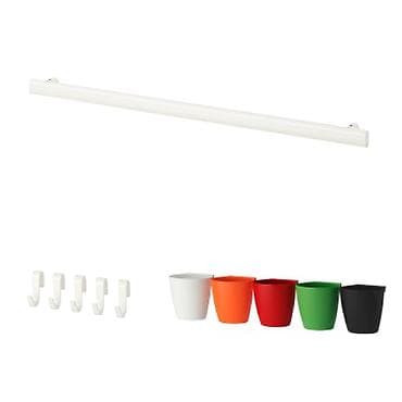 рейлинк: Новый рейлинг (60 см) + набор крючков (5 штук) + 1 подвесной контейнер — 1