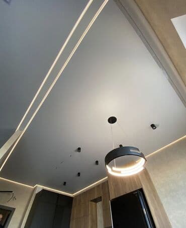 требуются монтажники натяжных потолков: Натяжной потолок 3D потолки, Глянцевое, Матовое Бесплатная консультация, Бесплатный замер, Монтаж — 6