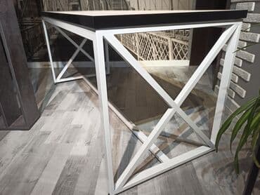 стол со стеклянной поверхностью: Продаю новый стол длина 1м 66 см ширина 66 см высота 75 см (стоят — 3