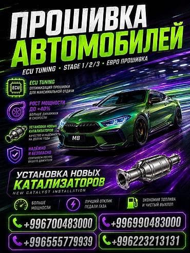 Прошивка автомобилей и установка новых катализаторов Услуги: -