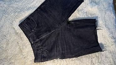 джинсы зауженные: Джинсовые шорты ZARA размер xs s - Цвет: выцветший чёрный (washed — 2