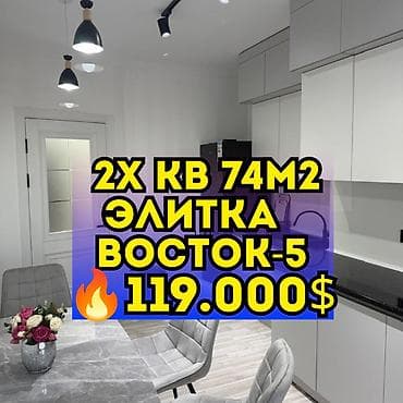 2 8: 2 комнаты, 73 м², Элитка, 8 этаж, Евроремонт — 1