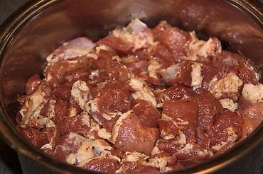 маринованные мясо: Маринованное мясо для шашлыка Описание: - Мякоть всех видов — 1