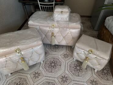 сундук из сосны: Сандык, Жаңы, Келиндин себи үчүн, Жыгач, Өзү алып кетүү, түсү - Саргыч боз — 3