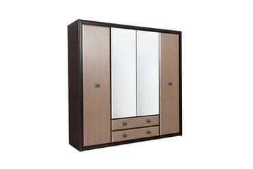 шыфонеры: Шкаф для одежды 4Д коллекции Коен МДФ, Штрокс Темный, БРВ Брест — 1