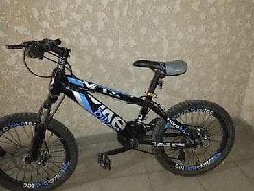 Велосипеддер: Детский горный велосипед BikeTec (надписи «biketec» на ободах и раме) — 1
