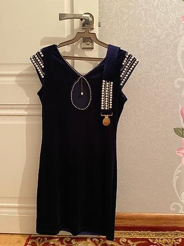 casio duro: Вечернее платье, Короткая модель, Без рукавов, Камни, S, M — 1