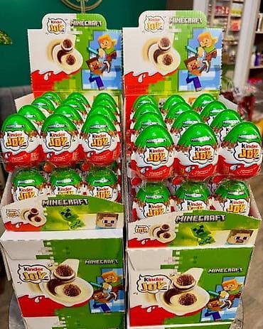 Май, консервалар: В наличии Kinder Joy Minecraft всего 220 коробок. В наличии Kinder — 3