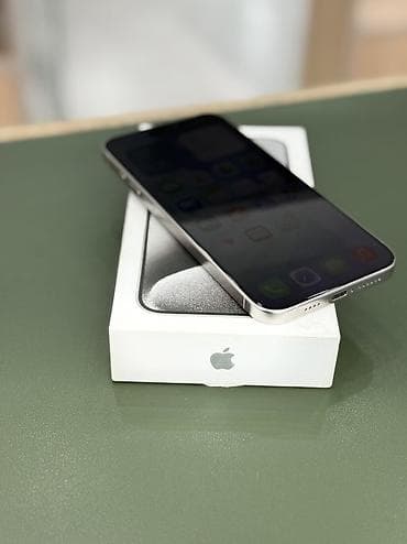 apple iphone 11: IPhone 15 Pro Max, Б/у, 256 ГБ, White Titanium, Коробка, 88 % — 6