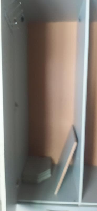 Шкафы: Шкаф-купе/распашной модуль для хранения из ЛДСП, светло-серый. - — 4