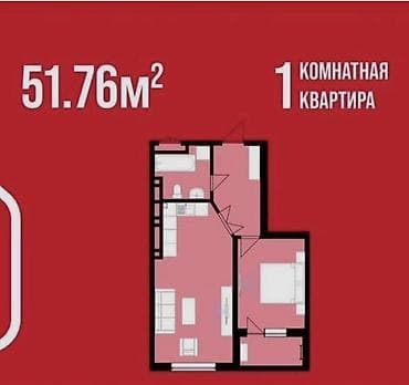 Недвижимость: 1 комната, 52 м² — 2