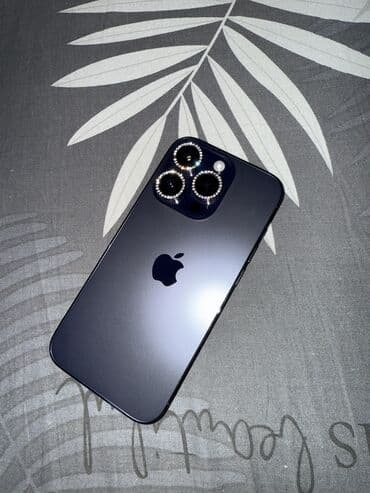 IPhone 14 Pro, Б/у, Deep Purple, Зарядное устройство, Защитное стекло, Чехол, 85 %