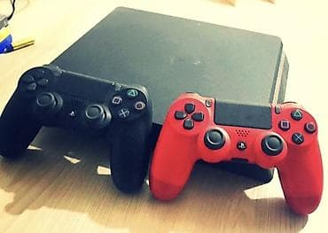 Обмен на ps5 PS4 слим 1000gb не прошитая 2 геймпада ps+ подписка на