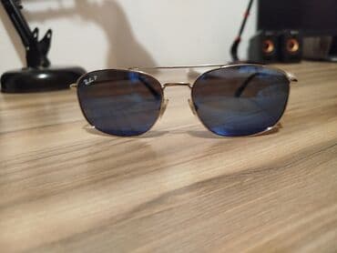 фотохромные очки: Солнцезащитные очки очки, Ray-Ban, Унисекс, Прямоугольные, Линзы поляризованные, Б/у — 3