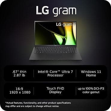Ноутбук LG, Ультрабук, Новый, Intel Core Ultra 7