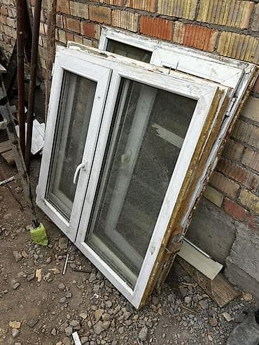 Пластиковые окна ПВХ, белые, с двухстворчатым блоком и