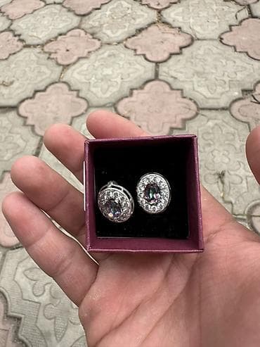 crocs 39: Серьги, Проба 958, Женские, Б/у — 3