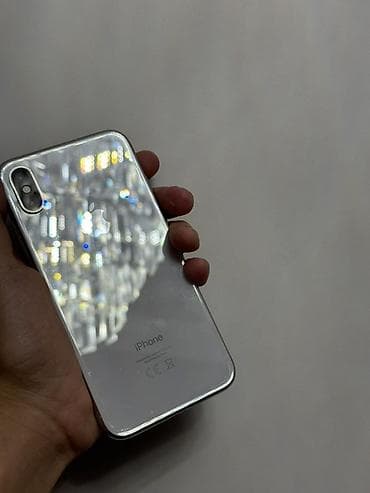Техника и электроника: IPhone X, Б/у, 64 ГБ, Белый, Зарядное устройство, Защитное стекло, Чехол, 100 % — 1