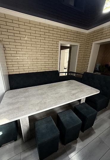 кухонный уголок фото и цены: Кухонный мягкий уголок, Другой материал, цвет - Серый — 1