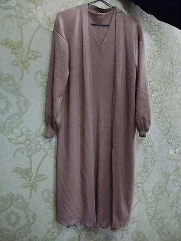 samsung tab 8: Комплект: трикотажное платье миди + кардиган в тон. - Цвет — 2