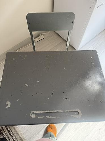 шкл: Комплект парты и стула, цвет - Серый — 1