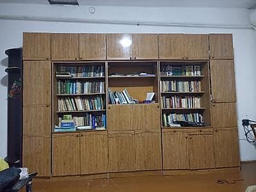 Стенки-шкафы: Стенка-шкаф, Тип стенки-шкафа: Модульная, Для зала, Б/у, Особенности: Для хранения посуды — 2