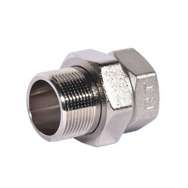 краник: Американка Диаметр: 25; 15. , х 10; 100. мм, Сталь: AISI 304; AISI — 1