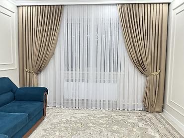 Текстиль: Шторалар комплекти, Комплектте тюлу бар, Даяр буюм, Конок бөлмөсү үчун — 1
