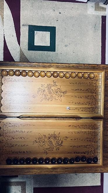 bcd kg: Резной деревянный набор для нард «Дракон» - Материал: натуральное — 3