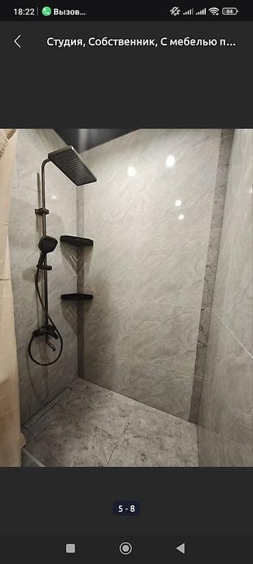 квартира ош ноч: 1 комната, Душевая кабина, Кондиционер, Парковка — 4