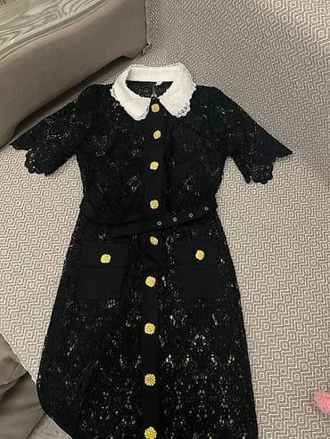 Женская одежда — подборка из трех изделий: 1) Черное кружевное платье