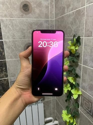 face id: IPhone Xs Max, Б/у, 64 ГБ, Серебристый, Зарядное устройство, Чехол, 78 % — 2