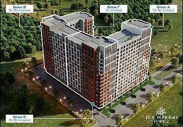 discovery studio: 1 комната, 44 м², Тунгуч мкр Элитка, 15 этаж, ПСО (под самоотделку) — 9