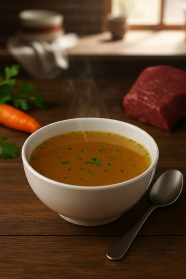 стол с книжным шкафом: Конский бульон Ароматный мясной бульон на основе конины. Насыщенный — 1