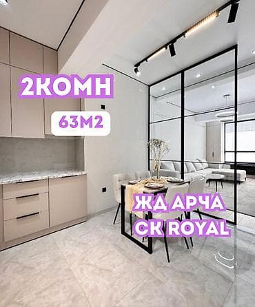Квартиры: 2 комнаты, 63 м², Элитка, 10 этаж, Евроремонт — 1