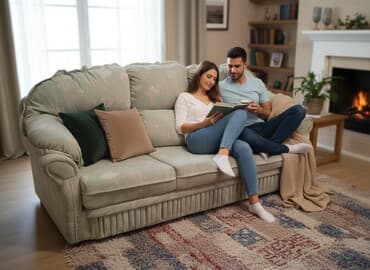 диван 3х местный: Раскладной диван, Б/у — 1