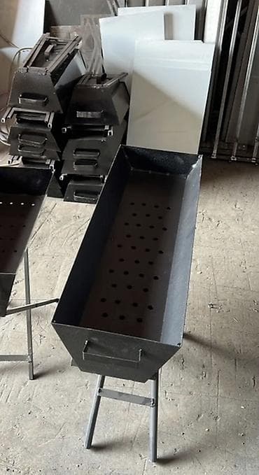 40 ножки: Мангал-колыбель на высоких складных ножках - Узкий и длинный корпус — 1