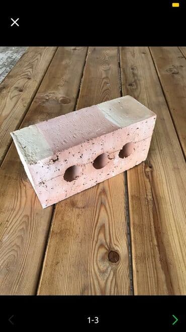 Пустотелый, дырчатый, Прессованная кирпич, Полублок, 250×120×88 at lalafo.kg Пустотелый, дырчатый, Прессованная кирпич, Полублок, 250×120×88