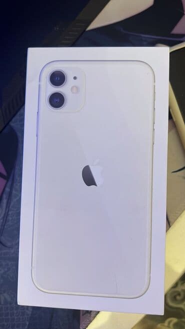 ош айфоны: IPhone 11, Колдонулган, 128 ГБ, Ак, Каптама, 73 % — 3