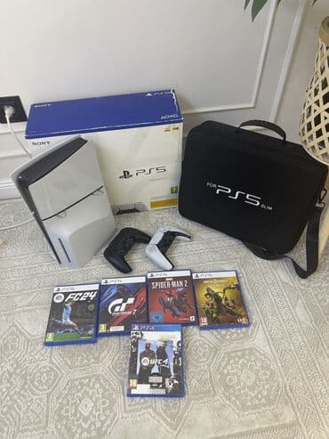 диск gta 5: PS5 Slim 1TB как новый! два оригинал джойстика игры на дисках и внутри — 1