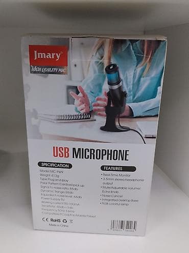 technics sl: USB-микрофон Jmary MC-PW9 (RGB) Основные возможности: - Подключение — 3