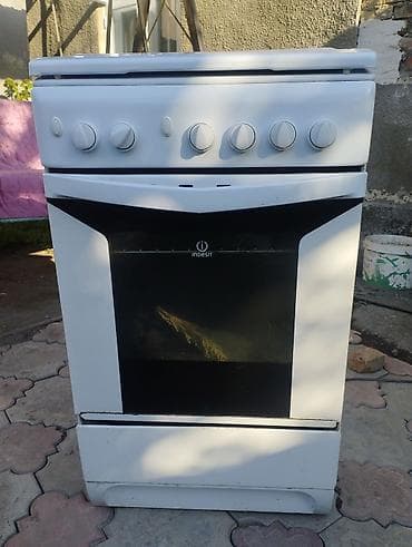 Для кафе, ресторанов: Газовая плита Indesit, классический белый цвет. - 4 газовые конфорки — 1
