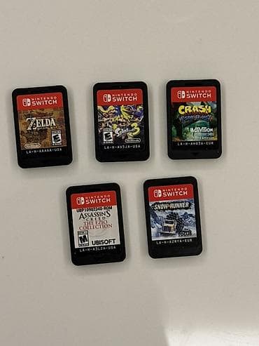 nintendo switch 1: Игровые картриджи Zelda + Splatoon 3 + Crash + Ezio Collection + — 2