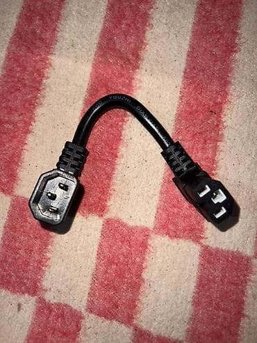 коннектор: Переходник-кабель питания IEC C14 (вилка, 3-pin) — на IEC C5 — 1