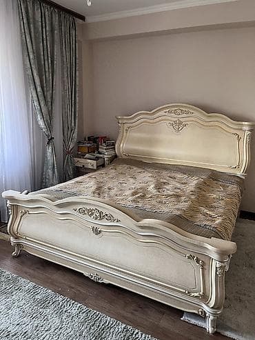 Эки кишилик керебет, Колдонулган, Матрасы бар, узуну - 220 см
