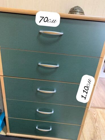 Комод для одежды, Б/у, Без зеркала, цвет - Зеленый, Самовывоз