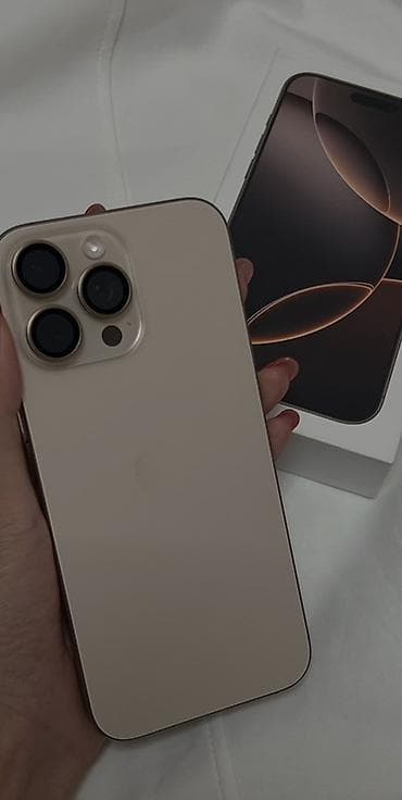 i 5: IPhone 16 Pro Max, Б/у, 1 ТБ, Natural Titanium, Коробка — 1