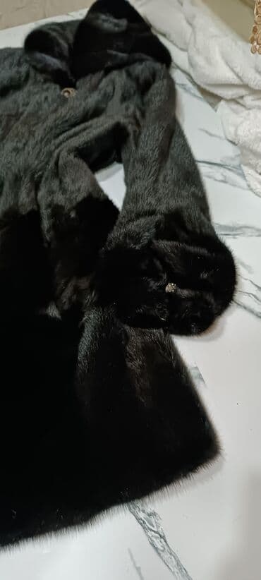 Спецодежда: Шуба, Норка, По колено, С капюшоном, L — 6