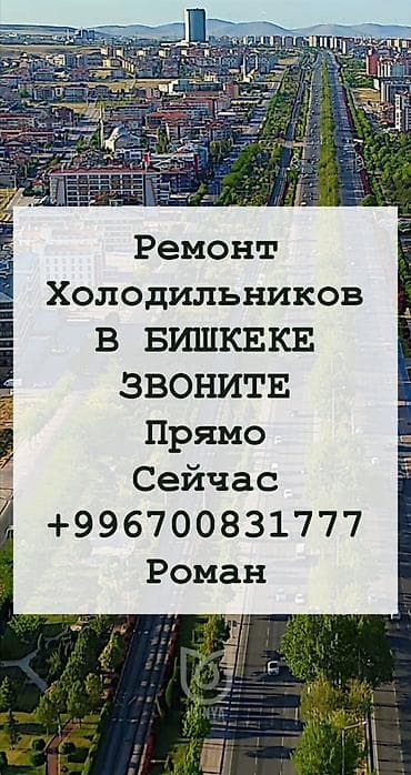 Здравствуйте. Я мастер по ремонту холодильников в Бишкеке. Стаж