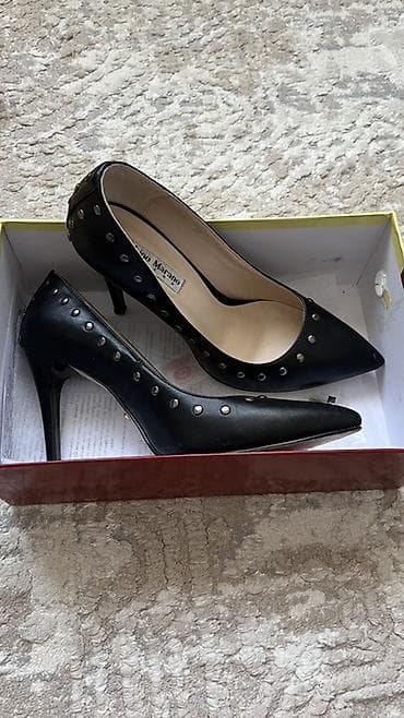 bape sta: Туфли-лодочки с заклёпками, черные - Модель: классические лодочки с — 1